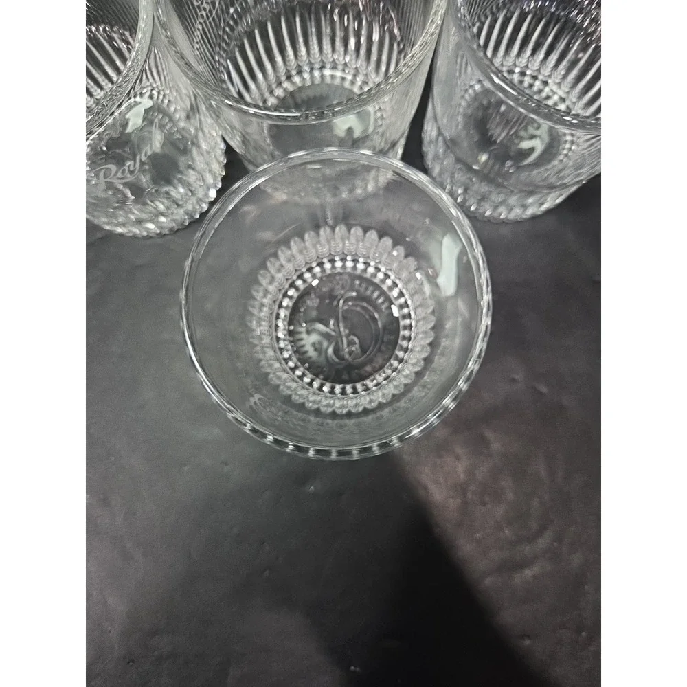 Crown Royal Whiskey Rocks Glasses, Set of 4, Limited Ed, Scotch Whiskey‎ Glass